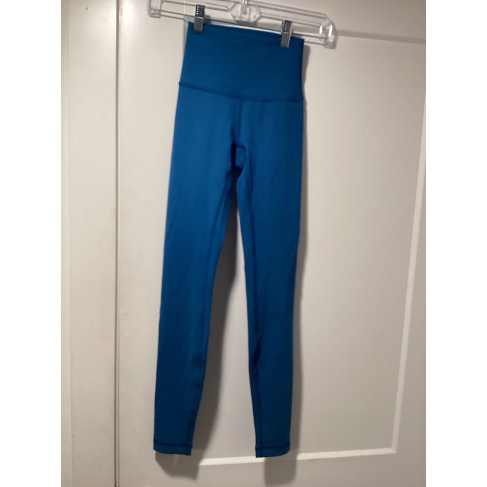 Lululemon‎ Align High-Rise Pant Teal Blue Nulu Yoga Leggings Size 0 LW5DJ0S